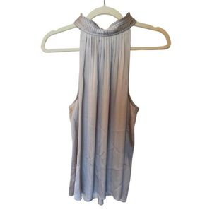 White House Black Market Metallic Halter Tank